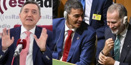 Federico Jiménez Losantos, Pedro Sánchez y Felipe VI.