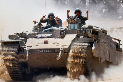 Los tanques de la Ofensiva Gedeón de Israel en Gaza