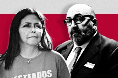 La chavista Delcy Rodríguez y el socialista Koldo (1)