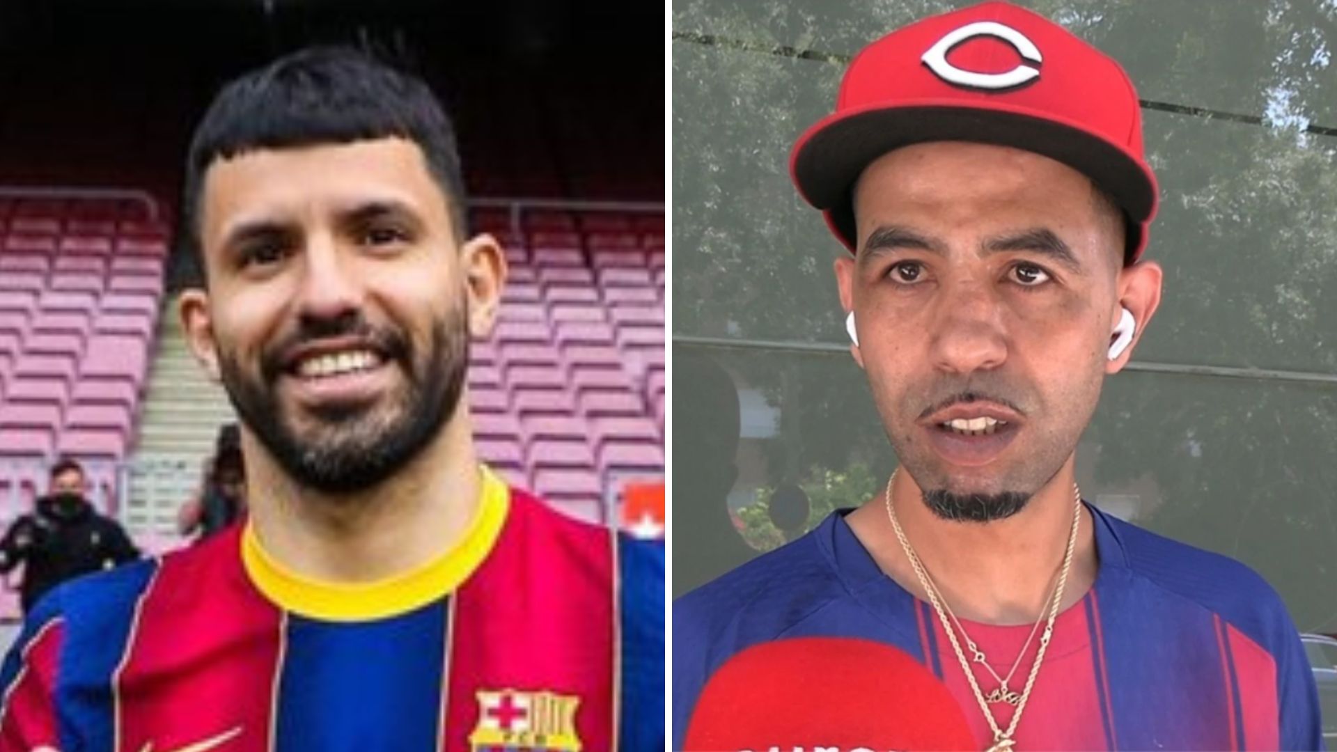 Kun Agüero y el padre de Lamine Yamal