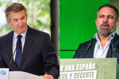 Alberto Núñez Feijóo y Santiago Abascal.