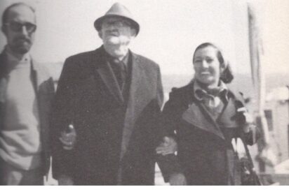 Abril de 1975: los máximos dirigentes del FRAP, Julio Manuel Fernández López 'Raúl Marco',, Julio Álvarez del Vayo 'Adelvec' y Benita Ganuza Muñoz 'Elena Odena', tras convoca la lucha armada visitan Colliure.