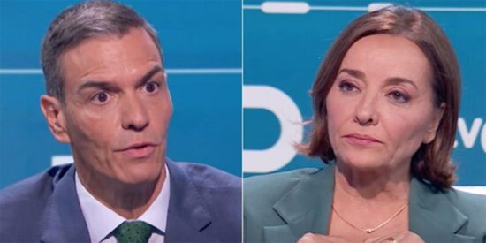 Pedro Sánchez y Pepa Bueno. 