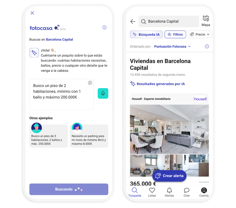 Fotocasa lanza un buscador de vivienda asistido por IA, único en el sector inmobiliario español