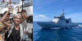 Ada Colau y la patrullera 'Furor'.