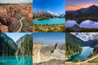 Paisajes y naturaleza de Kazajistán.