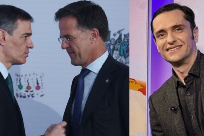 Pedro Sánchez, Mark Rutte y David Alandete.