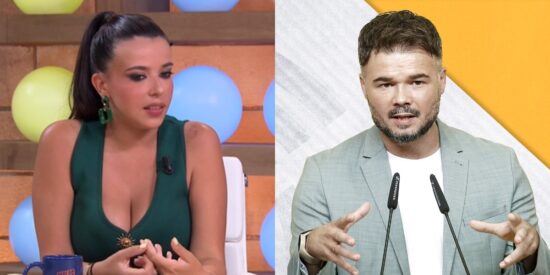 Sarah Santaolalla y Gabriel Rufián.