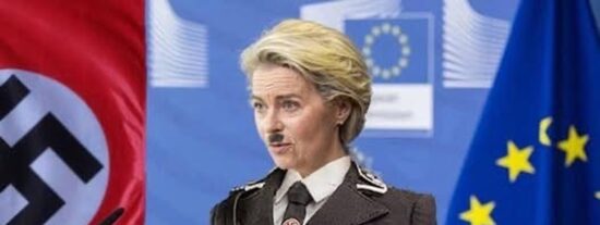 Un meme de &Uacute;rsula von der Leyen, como dictadora en la UE