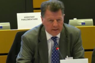 Alfonso Rojo en el Europarlamento. 