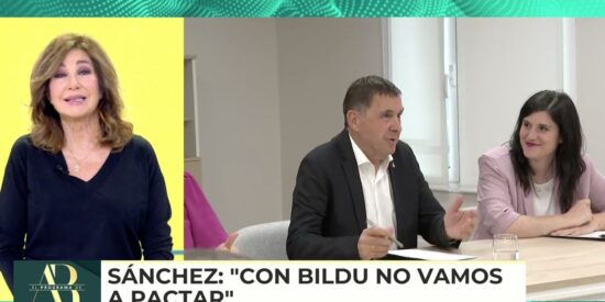 Ana Rosa Quintana y Arnaldo Otegi.