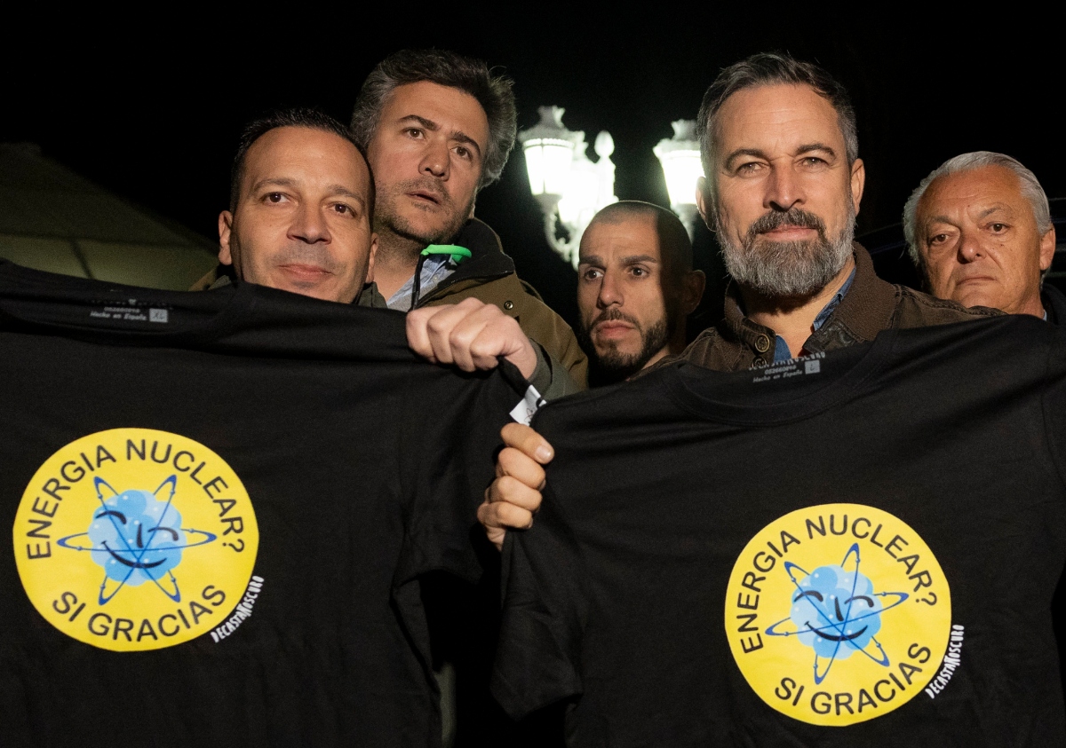 Abascal en Almaraz, haciendo campaña por VOX en Extremadura