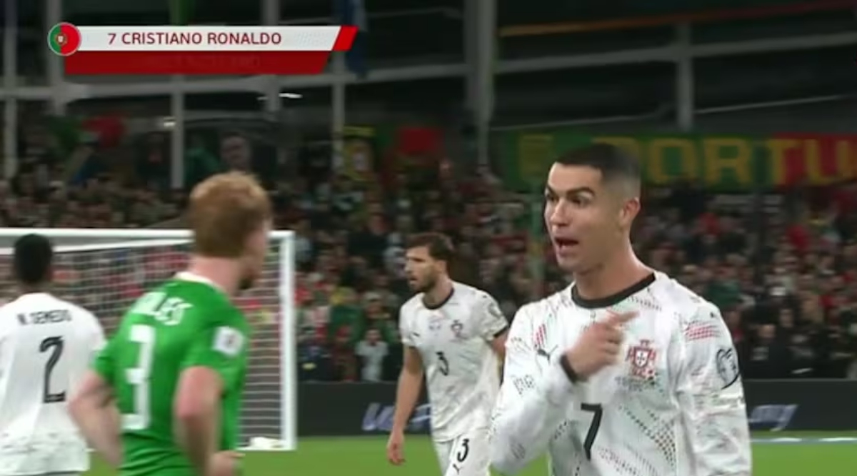 Cristiano expulsado en el Irlanda vs Portugal