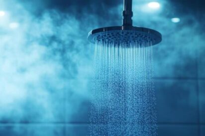 Ducha con agua muy caliente