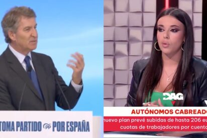 Alberto Núñez Feijóo y Sarah Santaolalla.