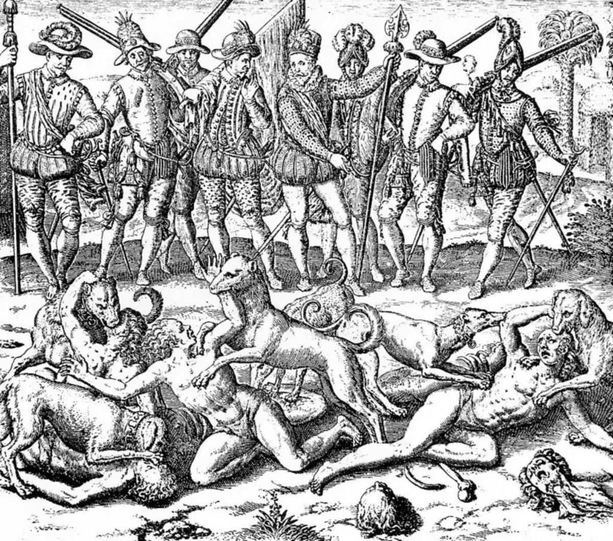 Los perros de los conquistadores españoles