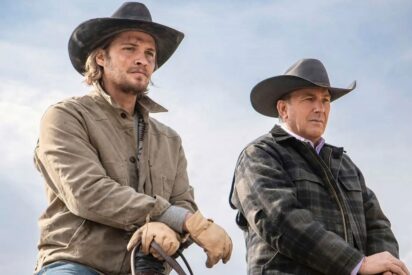Luke Grimes y Kevin Costner, en Yellowstone