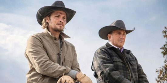 Luke Grimes y Kevin Costner, en Yellowstone