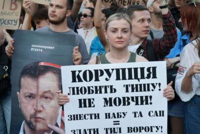 Manifestación contra la corrupción en el entorno de Zelensky.