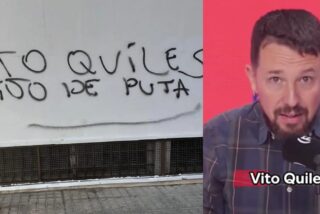 La pintada contra Vito Quiles y Pablo Iglesias.