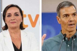 Pepa Bueno con Pedro Sánchez