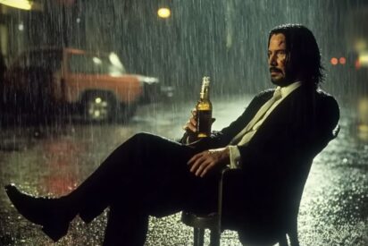 Soledad, reflexión, cerveza y lluvia