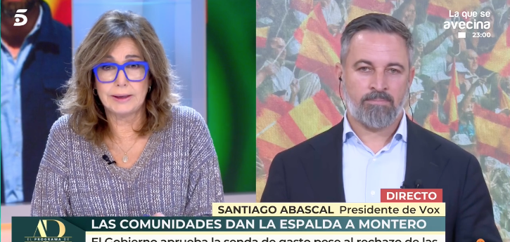 Abascal: &ldquo;S&aacute;nchez necesita el poder para defenderse de la Justicia&rdquo;