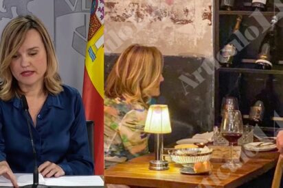 S&aacute;nchez se quita de encima a la ministra que comi&oacute; con el 'guarro' Salazar