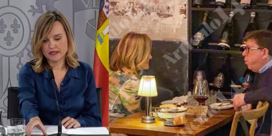 S&aacute;nchez se quita de encima a la ministra que comi&oacute; con el 'guarro' Salazar