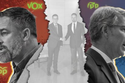 Abascal (VOX) y Feijóo (PP)