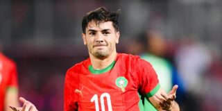 Brahim con la camiseta de la Selecci&oacute;n de Marruecos