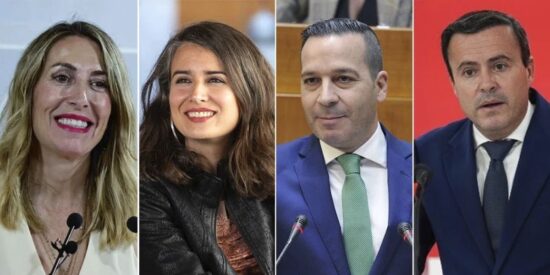 Candidatos de PP, Podemos, VOX y PSOE a las elecciones extreme&ntilde;as.