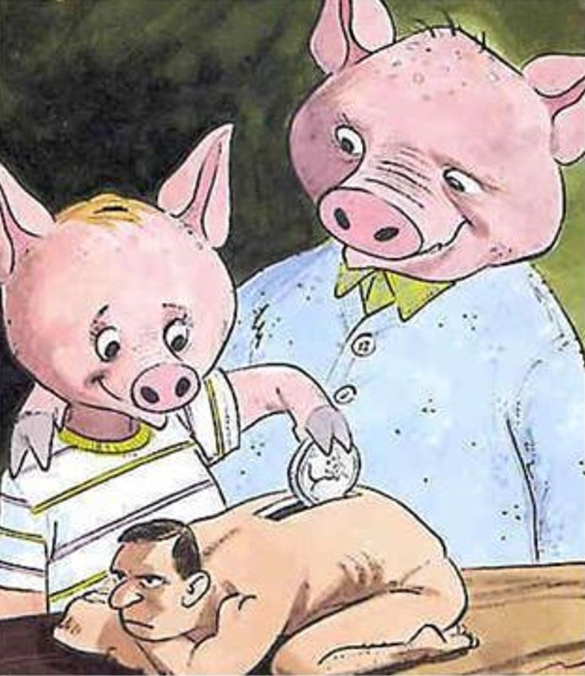 Hombre hucha, vegetarianos