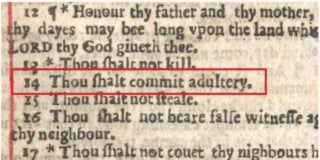 La errata en la "Biblia Malvada&rdquo; de 1631