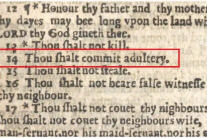 La errata en la "Biblia Malvada&rdquo; de 1631