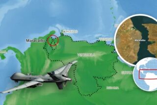 Maracaibo con un dron MQ-9 Reaper sobrevolando.