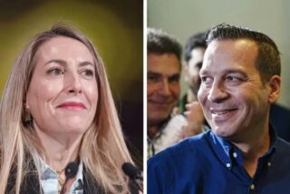 María Guardiola (PP) y Óscar Fernández (VOX)