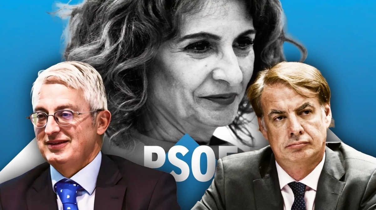 María Jesús Montero junto con Vicente Fernández Guerrero y José Antonio Marco Sanjuán