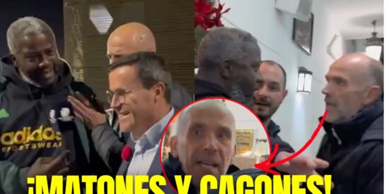 Los matones de Gallardo agreden a Ndongo hasta que el reportero se harta... &iexcl;Y todos se c*agan!