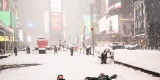 Nieve en las calles de Nueva York