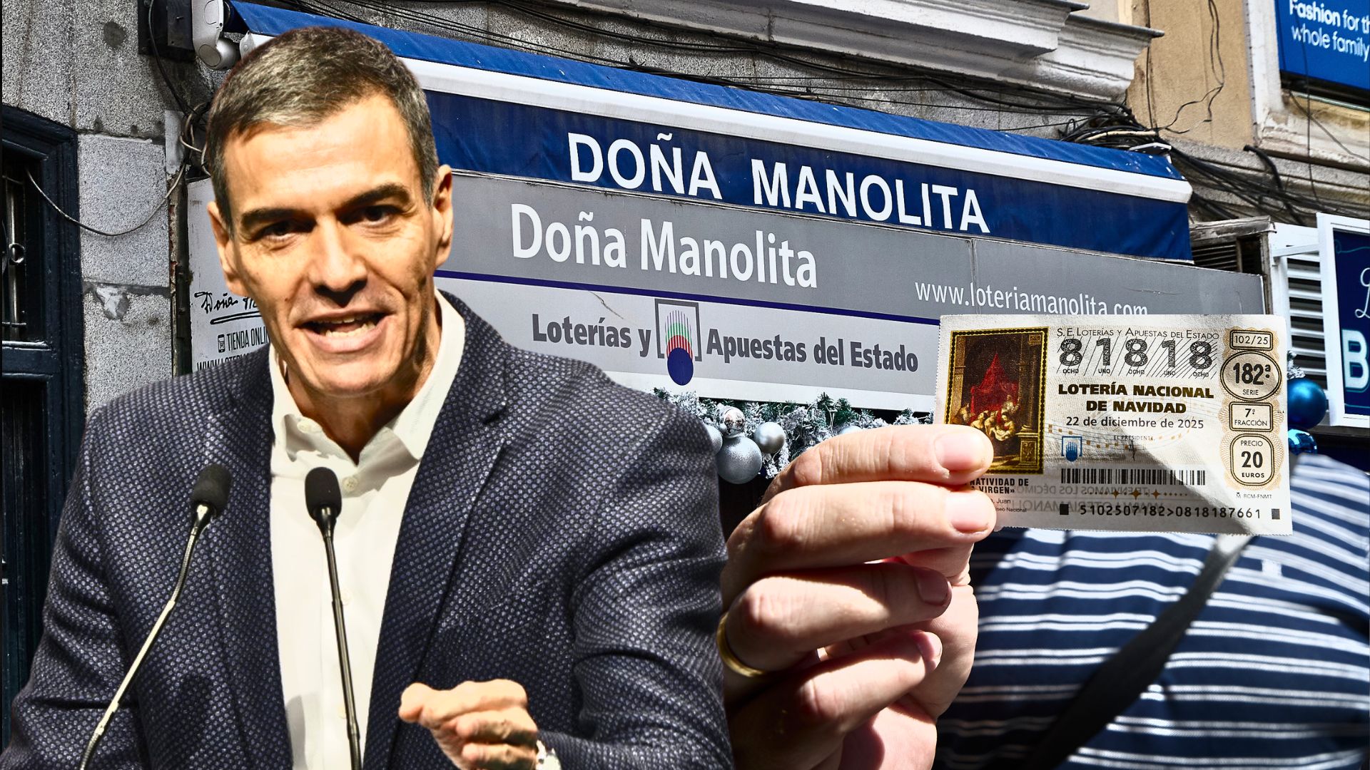 A los espa&ntilde;oles 'nos toca' El Gordo con el Gobierno S&aacute;nchez: esc&aacute;ndalos, corrupci&oacute;n y mucho fango