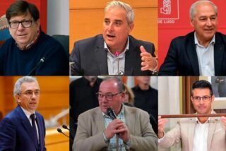 Paco Salazar, Antonio Navarro, José Tomé, Javier Izquierdo, Francisco Luis Fernández Rodríguez y Toni González (PSOE)