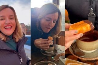 Pilar Alegr&iacute;a y su desayuno