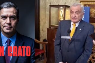 Pedro S&aacute;nchez y Fulgencio Coll (VOX).