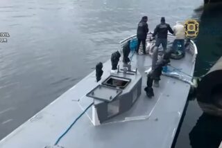 Un narcosubmarino capturado por la Guardia Civil-