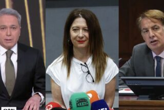 Vicente Vallés, Leire Díez y Vicente Fernández.