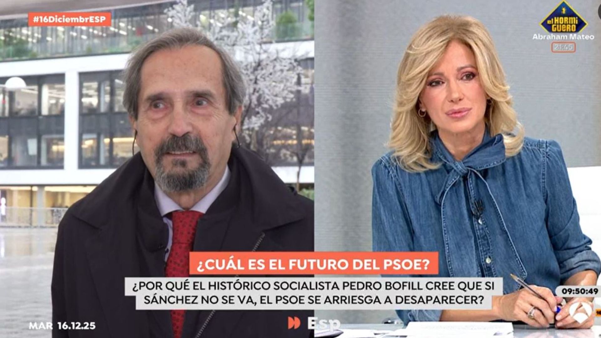 Pedro Bofill en 'Espejo P&uacute;blico' (Antena 3)