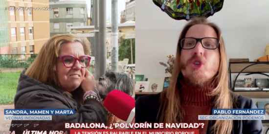 Una vecina afectada por los okupas se harta del &lsquo;bocachancla&rsquo; podemita, Pablo Fern&aacute;ndez: &laquo;&iexcl;Ll&eacute;vatelos a tu casa!&raquo;