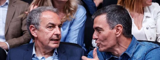 Jos&eacute; Luis Rodr&iacute;guez Zapatero y Pedro S&aacute;nchez.