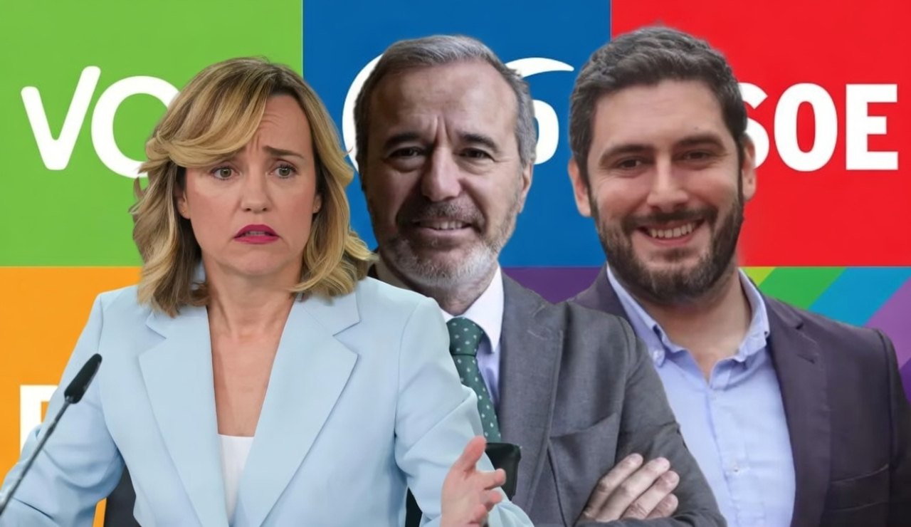 Alegr&iacute;a (PSOE), Azcón (PP) y Nolasco (VOX)